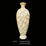 Sandstone Vase Style Resin LED Light Sculpture for Home or Garden Decoration