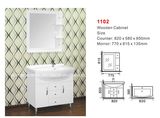 Wooden Bathroom Cabinet (NO. 1102) , Ceramic Cabinet Basin, Assembly Cabinet