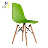 Nordic Design Plastic Chair Dining Wooden Legs PP Plastic Dining Chairs