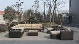 Outdoor Rattan with Cushion Combination Coversation Garden Sofa Set Furniture