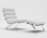 Sinas Chair with Ottoman in Leather