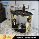 Chrome Steel Wire Dining Wine Trolley
