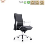 Hot Sale Ribbied Leather Office Operator Chair with Armrest