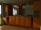 Wooden Vanity Cabinet (Bathroom Cabinet Lacquer-003)