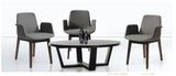 Upholstery Dining Chair with Solid Wood Base