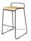 Modern Metal Restaurant Furniture Wooden Bar Stools