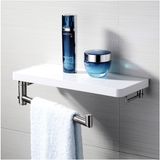 ABS/Stainless Bathroom Shampoo Shelf with Towel Bar