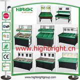 Supermarket Stainless Steel Display Shelf for Vegetables