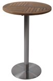 Stainless Steel Outdoor High Round Bar Table