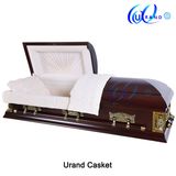 Funeral Products Velvet Interior Discount Solid Wood Coffins and Casket