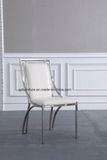 Black PU Metal Dining Table for Dining Room