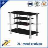 Home Entertainment Furniture Cheap TV Stands 4 Shelf Glass TV Stand