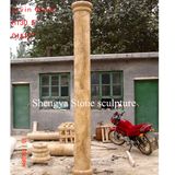 Golden Sand Marble Stone Sculpture Colum (SY-C004)