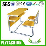 Wooden Combo Student Bench Student Desk and Chair Classroom Furniture (SF-41D)