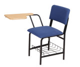 L. Doctor Durable Steel Tube Frame Melamine Wood Tablet School Chairs with Book Rack