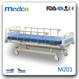 Good Price! Hospital Furniture, Medical 2 Cranks ABS Steel Manual Hospital Bed with Ce& ISO