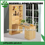 Pine Wood Living Room Furniture Corner Computer Table (W-T-831)