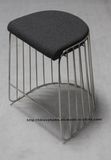 Metal Restaurant Stackable Wire Dining Chrome Gray Counter Bar Stools