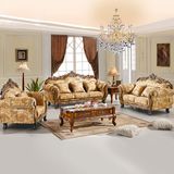 Wooden Sofa with Wood Corner Table (D929)