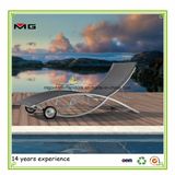 Outdoor Beach Furniture Stainless Steel Sun Loungers Armless