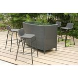 Water Proof Outdoor Outdoor Hotel Garden Patio Rattan Bar Stool