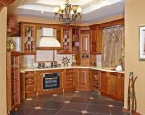 2017 Solid Wood Kitchen Cabinet/Kitchen Furniture (zq-028)