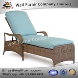 Well Furnir T-021 Welded Aluminium Frame Outdoor Sun Resist Rattan Chaise Lounge