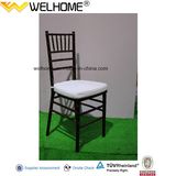 Stackable Mahogany Color Wooden Chiavari Chair with Soft Cushion