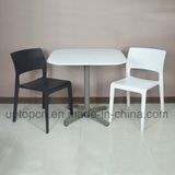 Double Color Plastic Chair and Square Table with Plastic Table Top and Iron Table Base (SP-CT352)