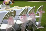 Fan-Back Plastic Outdoor Folding Chair for Wedding