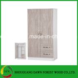 2 Door Wardrobe /2 Drawers Combi / Grey Oak High Gloss & Black Ash