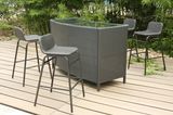 Water Proof Designer Outdoor Furniture Garden Patio Rattan Bar Stool