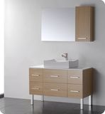 Wall Solid Wood Mirror Bathroom Cabinet for Living Room