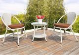 3 Pieces Rattan Chair Desk Set Rattan Furniture