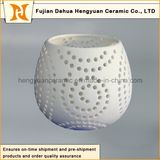 Modern Ceramic Hollowed out Candle Holder with Foot for Decoration