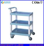 Hospital Furniture Mulit Purpose ABS 3-Tier Shelf Medical Equipment Carts/Trolley