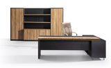 Modern Wood Furniture Manager Table with Pedestal Cabinet (ZR-B24001)