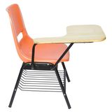 School Chair with Writing Pad, College Student Plastic Modern Chairs