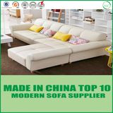 Modern Wooden Home Furniture Living Room Leather L Shape Sofa