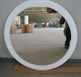 Round Sandblasted Silver Mirror Glass