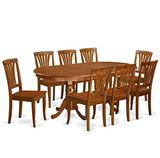 East West Furniture 9-Piece Dining Table Set