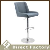 Fabric Industrial Chrome Swivel Bar Stool for Heavy People