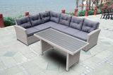 Garden Patio Rattan Office Home Hotel Lounge Polywood Corner Outdoor Sofa (J725-POL)