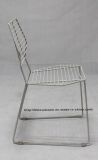 Furniture Restaurant Stackable White Metal Wire Dining Chair