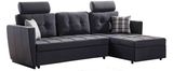 Section Sofa Cum Bed with Drawer and Changeable Headrests