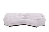 White Corner Genuine Leather Sofa