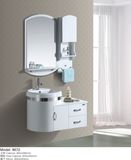 Mini Bathroom PVC White Shining Cabinet