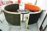 Luxury Semicircle Restaurant Booth and Round Dining Table (FOH-CXSC72)