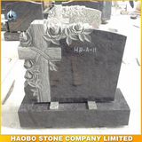 Bahama Blue Granite Cross Tombstone Design