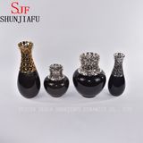 Morden Style Small Ceramic Flower Vase for Home Decoration (Black)